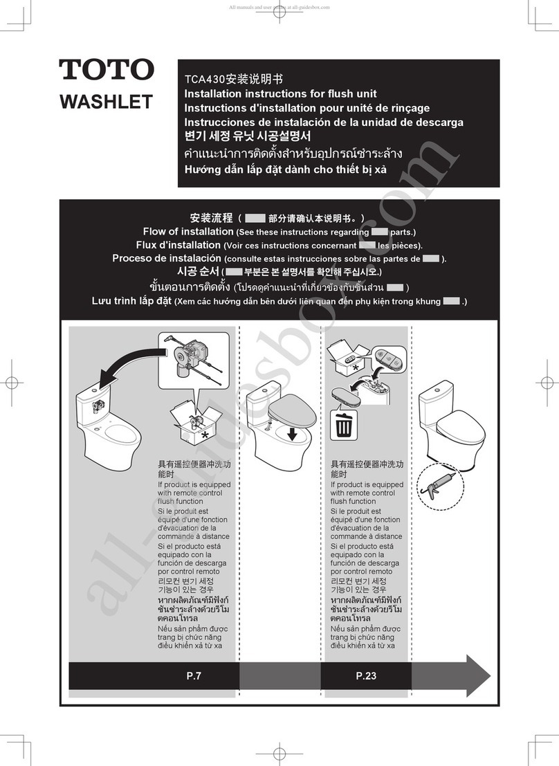 Toto TCA430 installation instructions
