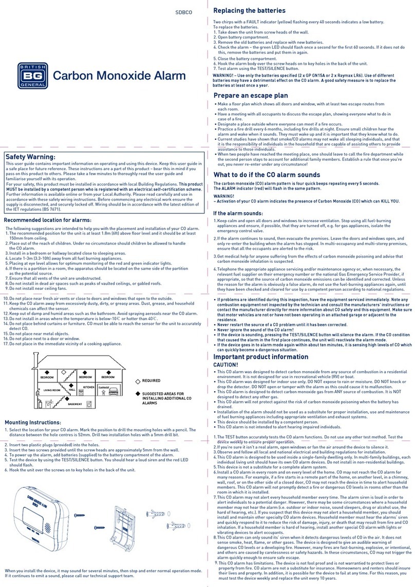 British General SDBCO User manual