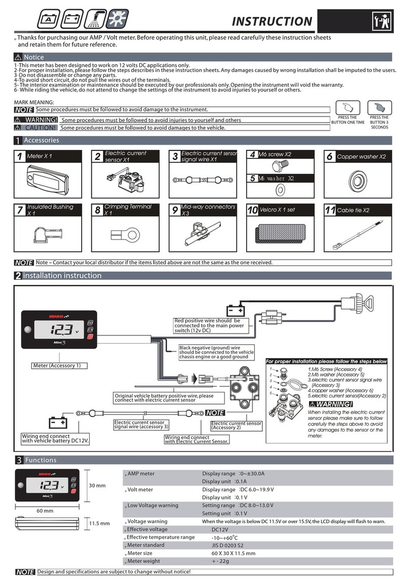 Koso MINI 3 instructions