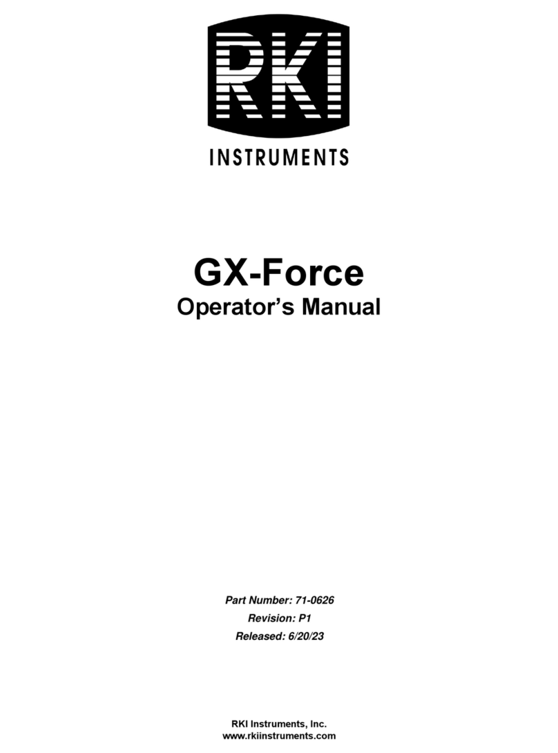 RKI Instruments GX-Force Operator's manual