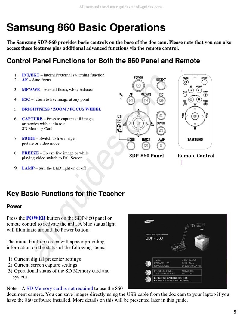 Samsung SDP-860 Assembly instructions