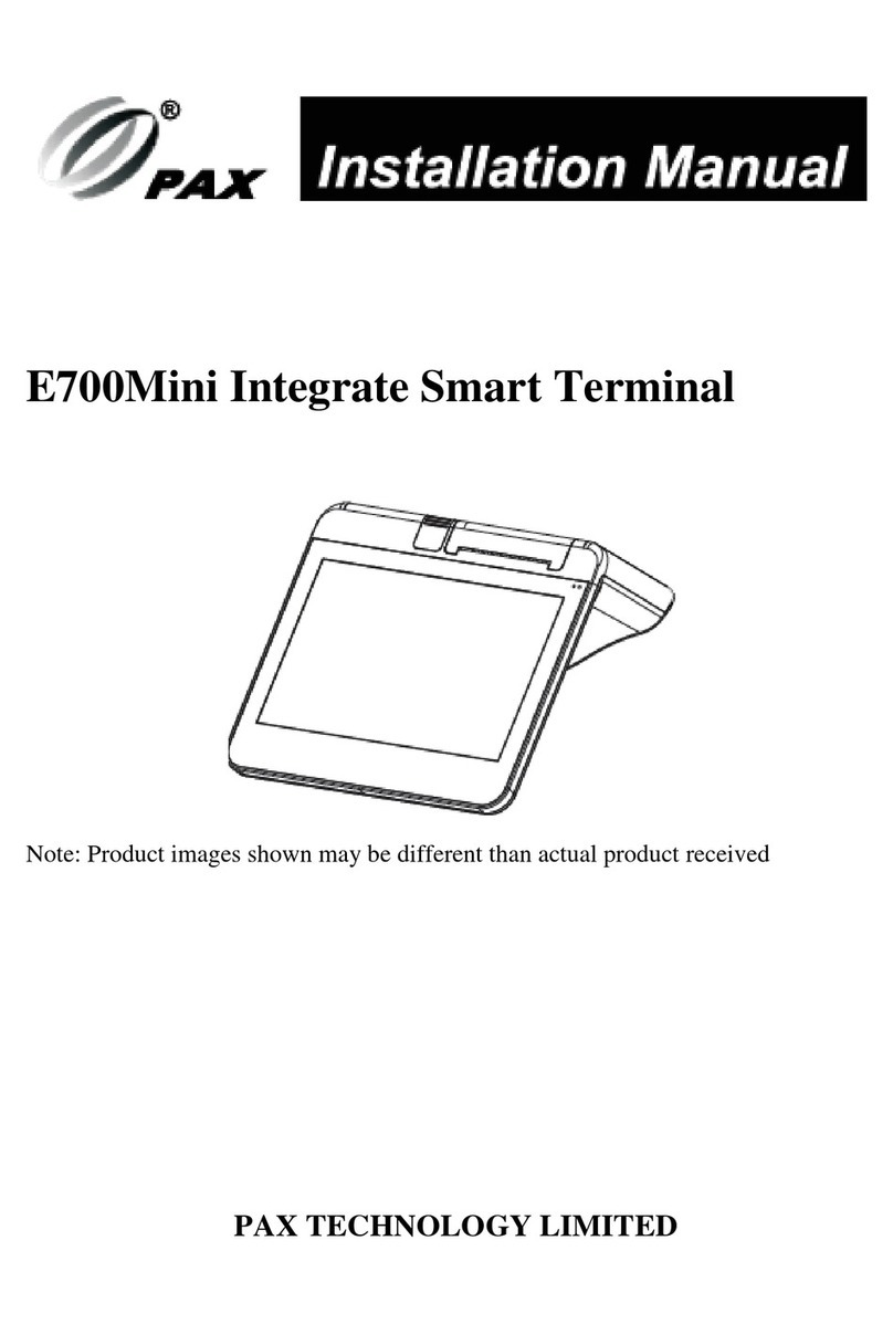 PAX E700Mini installation manual
