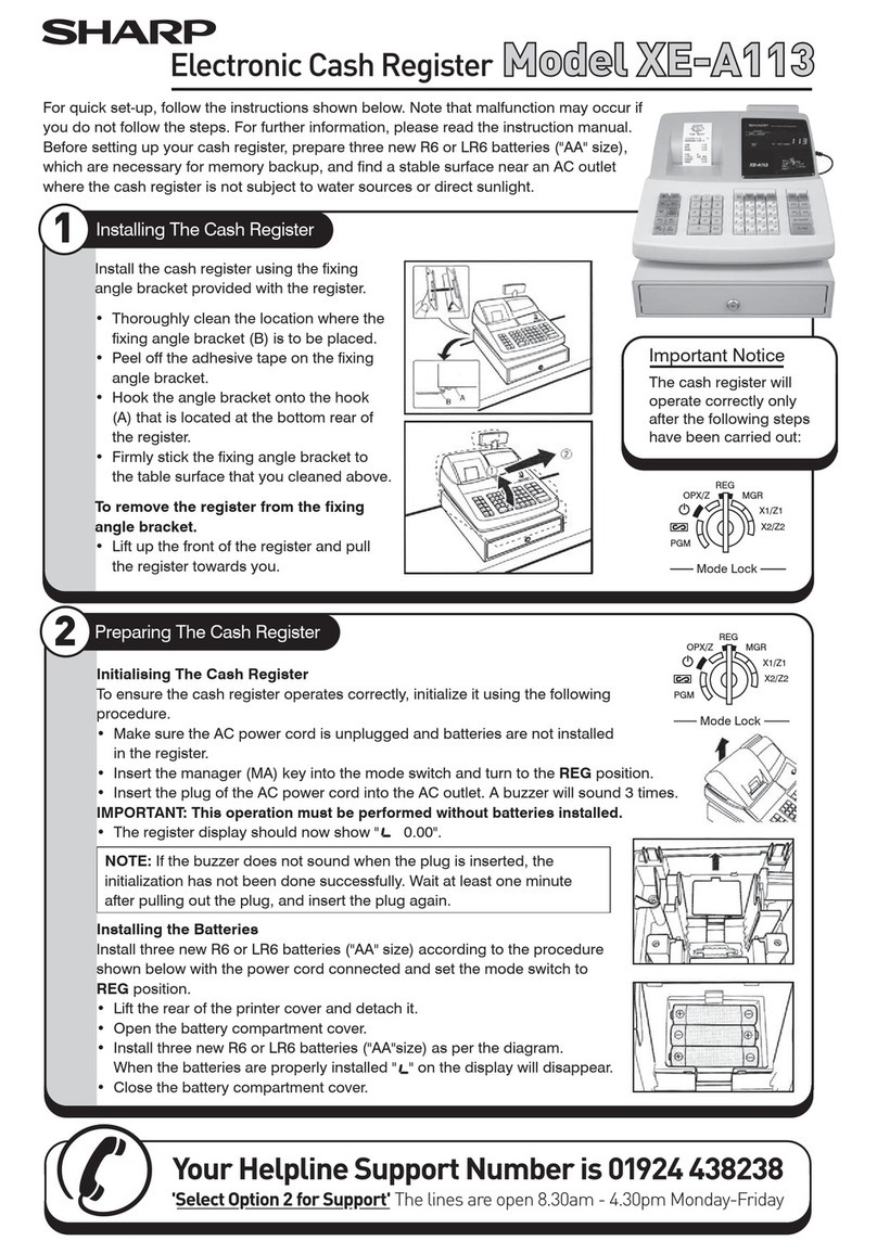 Sharp XE-A113 instructions