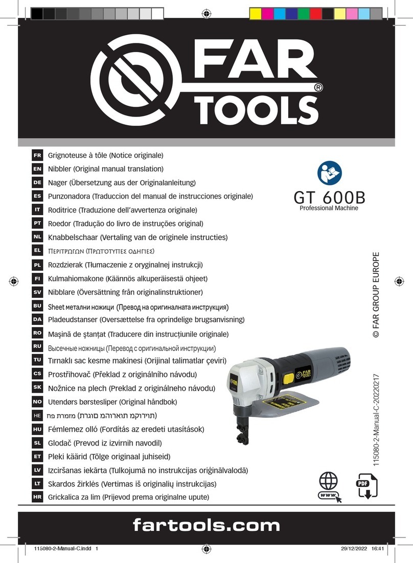 Far Tools GT 600B Use and care manual