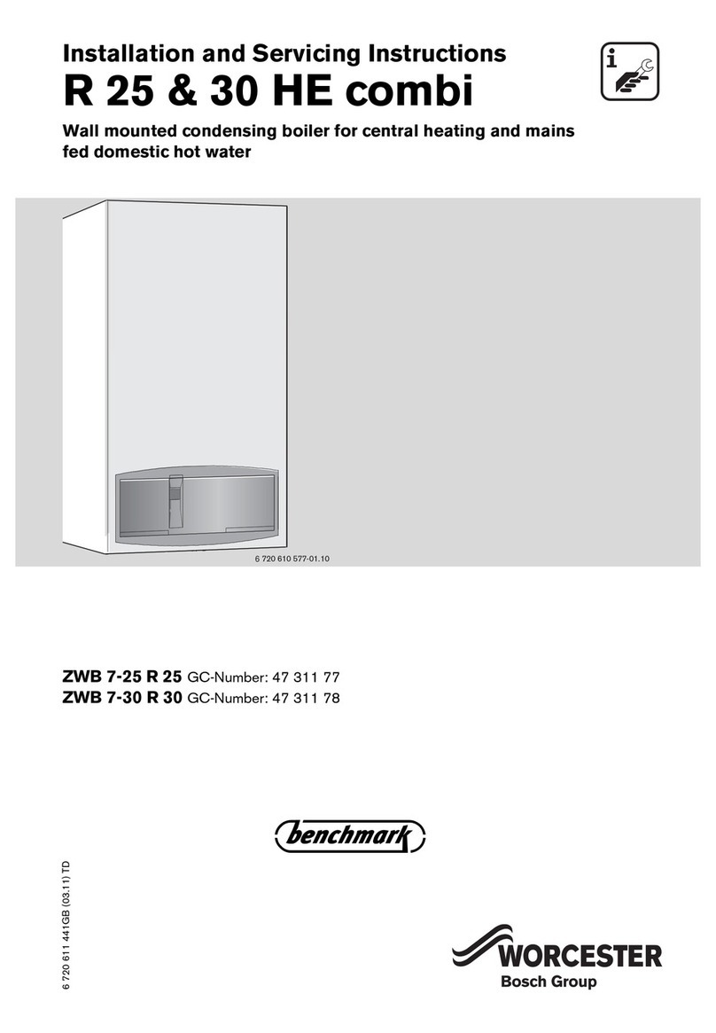Worcester benchmark ZWB 7-25 R 25 HE Design, installation and servicing instructions