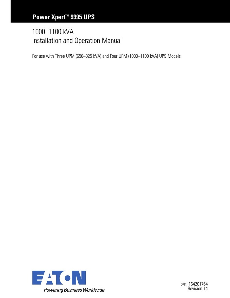 Eaton Power Xpert 9395 Installation and operation manual