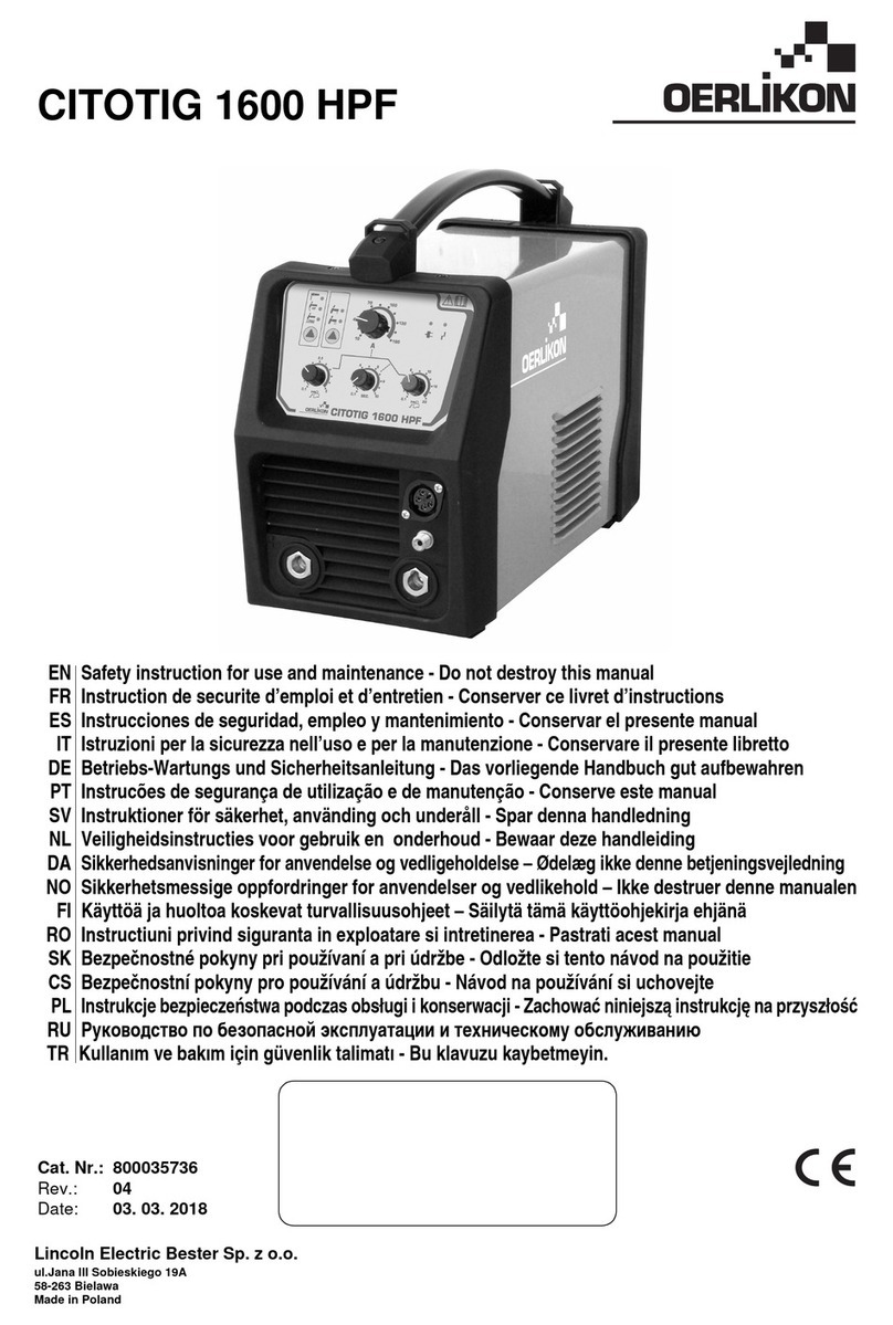 Oerlikon CITOTIG 1600 HPF Mounting instructions