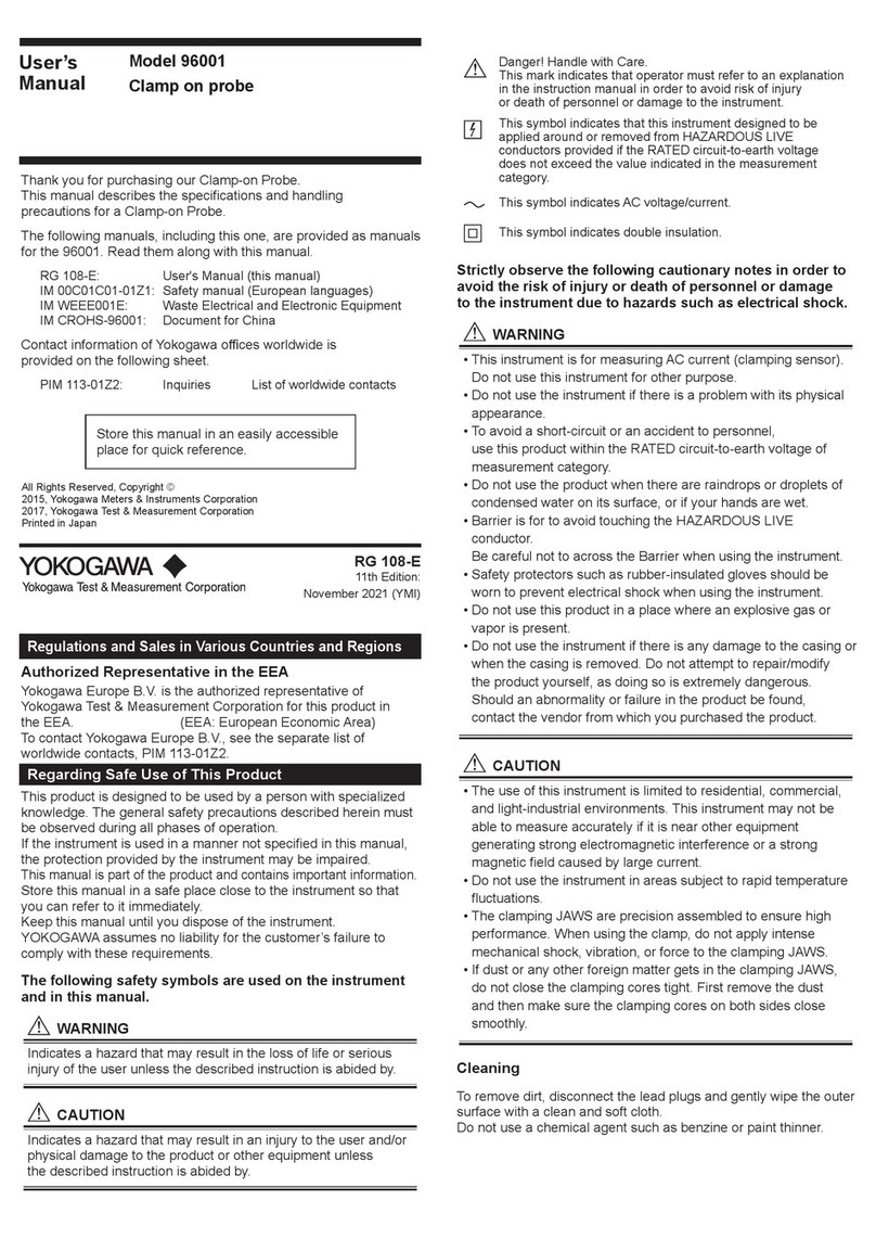 YOKOGAWA 96001 User manual