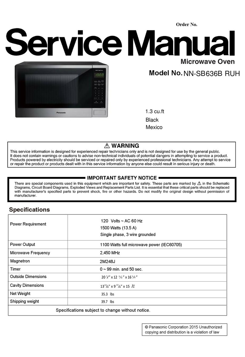 Panasonic NN-SB636B Service manual
