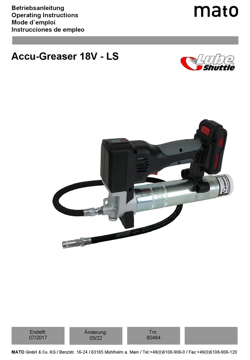 MATO Accu-Greaser 18V-LS operating instructions