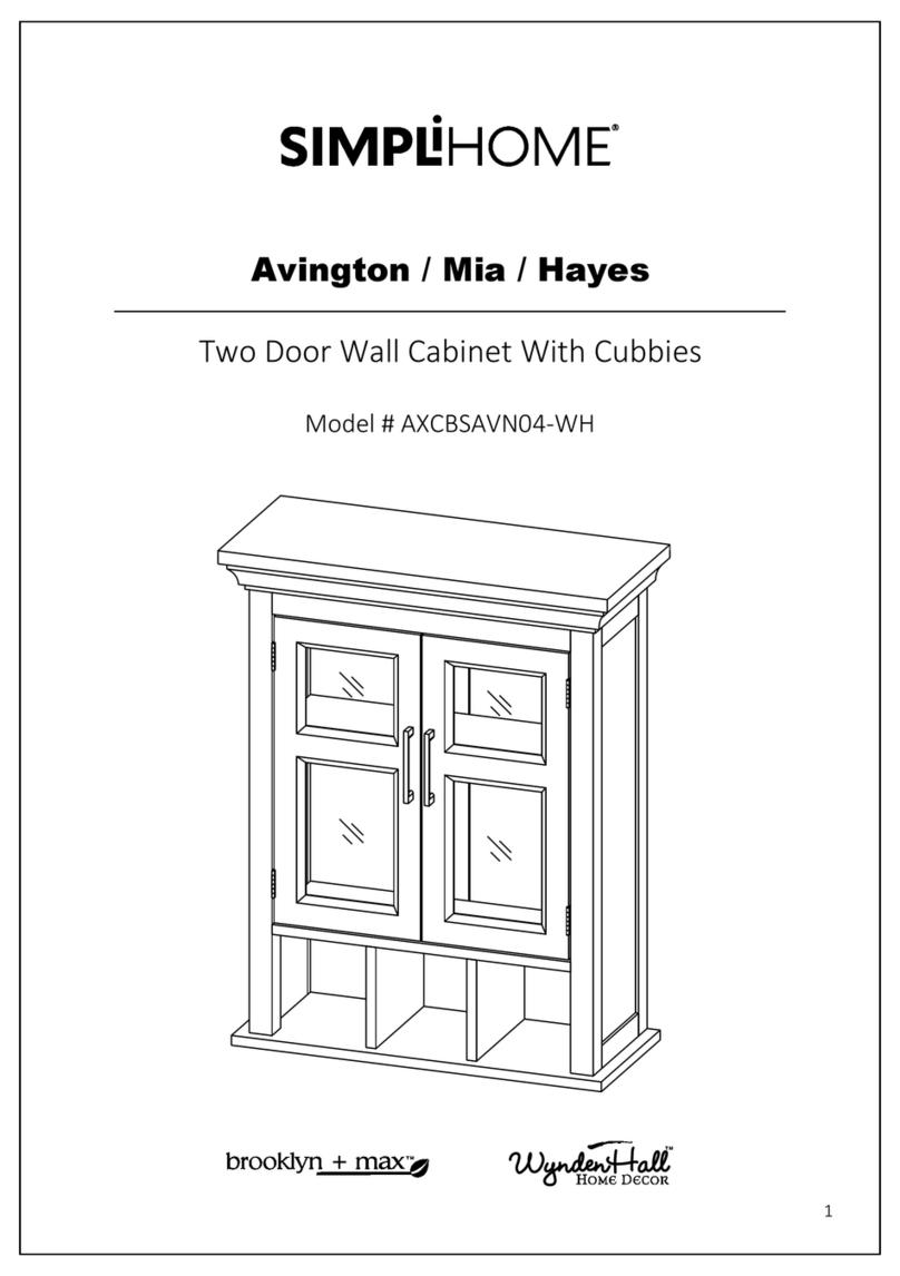Simpli Home Brooklyn+Max WyndenHall AXCBSAVN04-WH manual