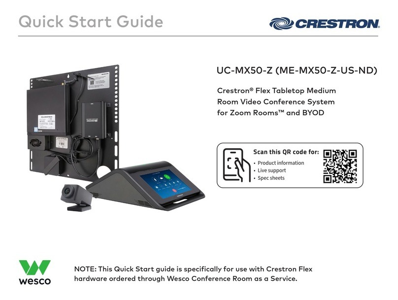 Crestron UC-MX50-Z quick start guide Crestron UC-MX50-Z quick start guide