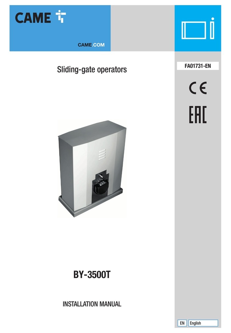 CAME BY-3500T User manual