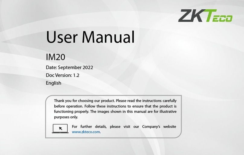 ZKTeco IM20 User manual