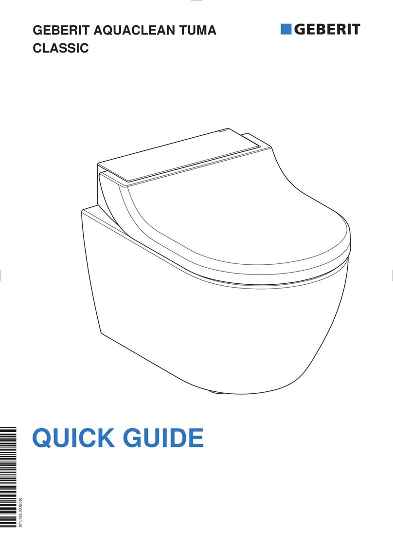 Geberit AQUACLEAN TUMA CLASSIC quick guide