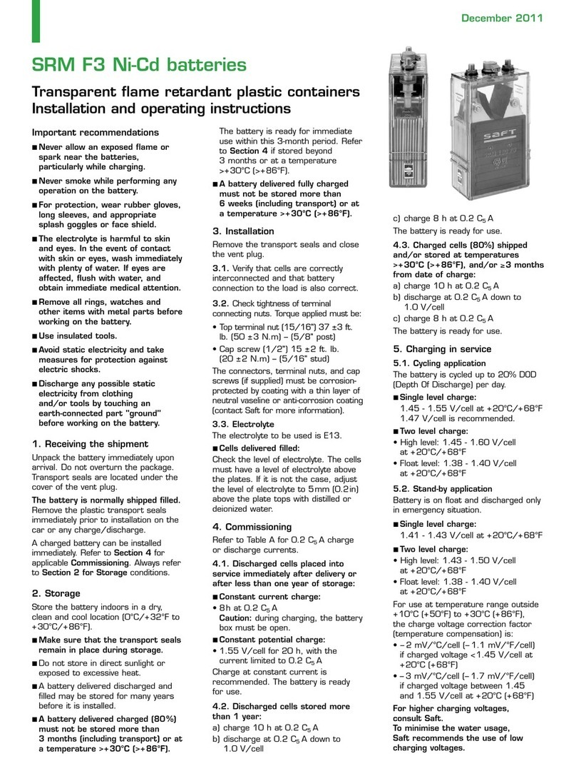 Saft SRM F3 manual