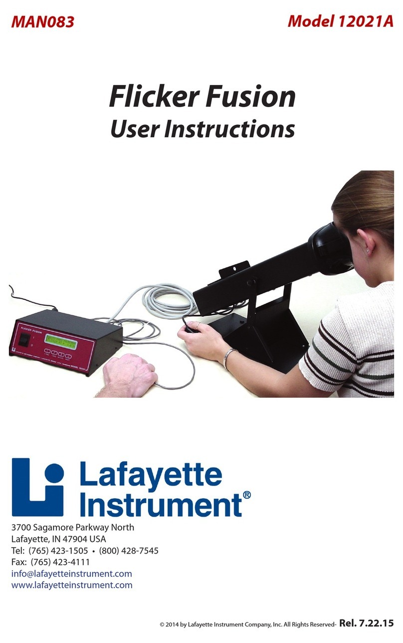 Lafayette Instrument Flicker Fusion 12021A User instructions