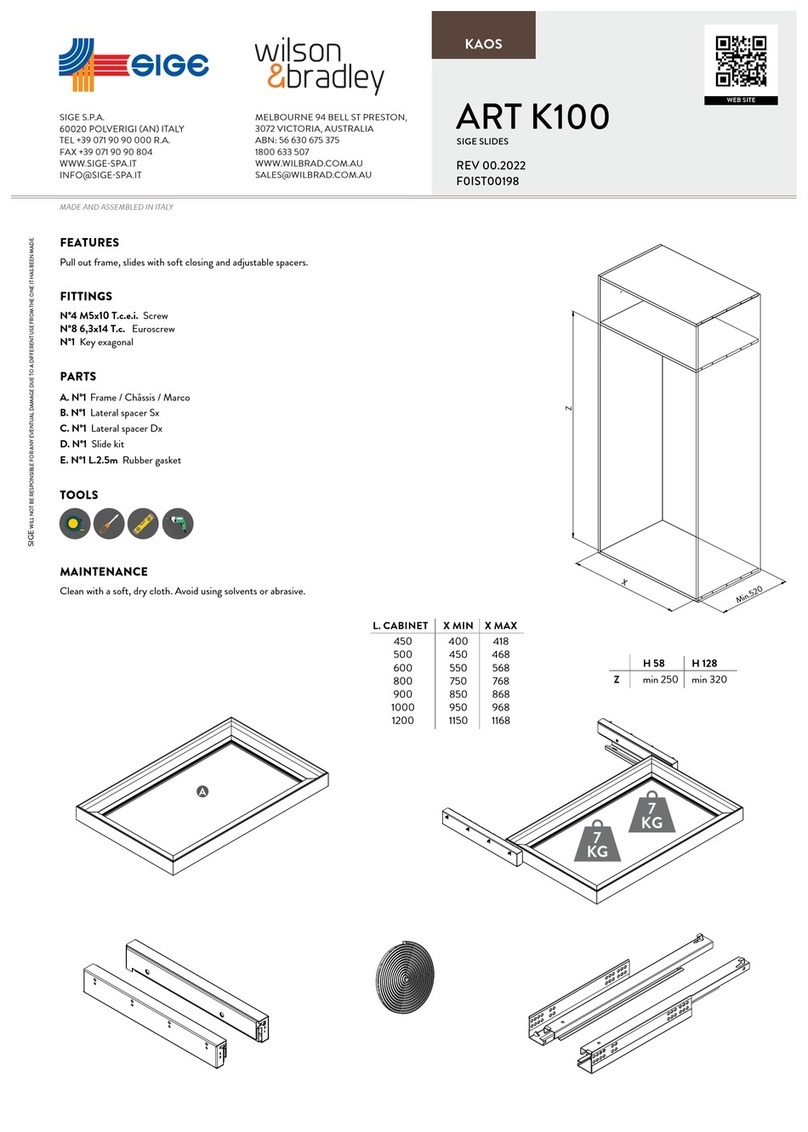 SIGE wilson & bradley KAOS ART K100 manual SIGE wilson & bradley KAOS ART K100 manual