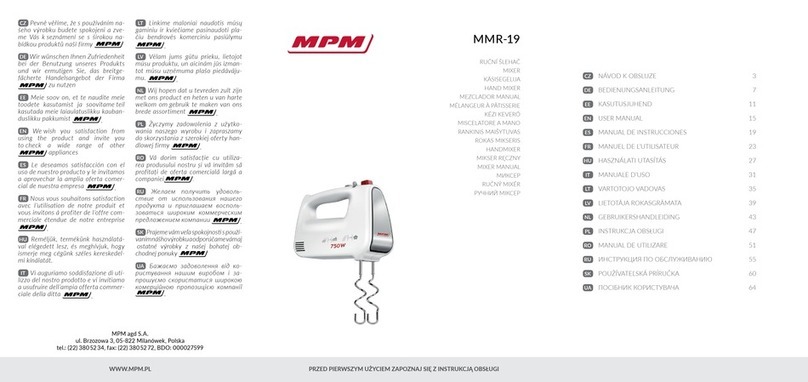 MPM MMR-19 User manual