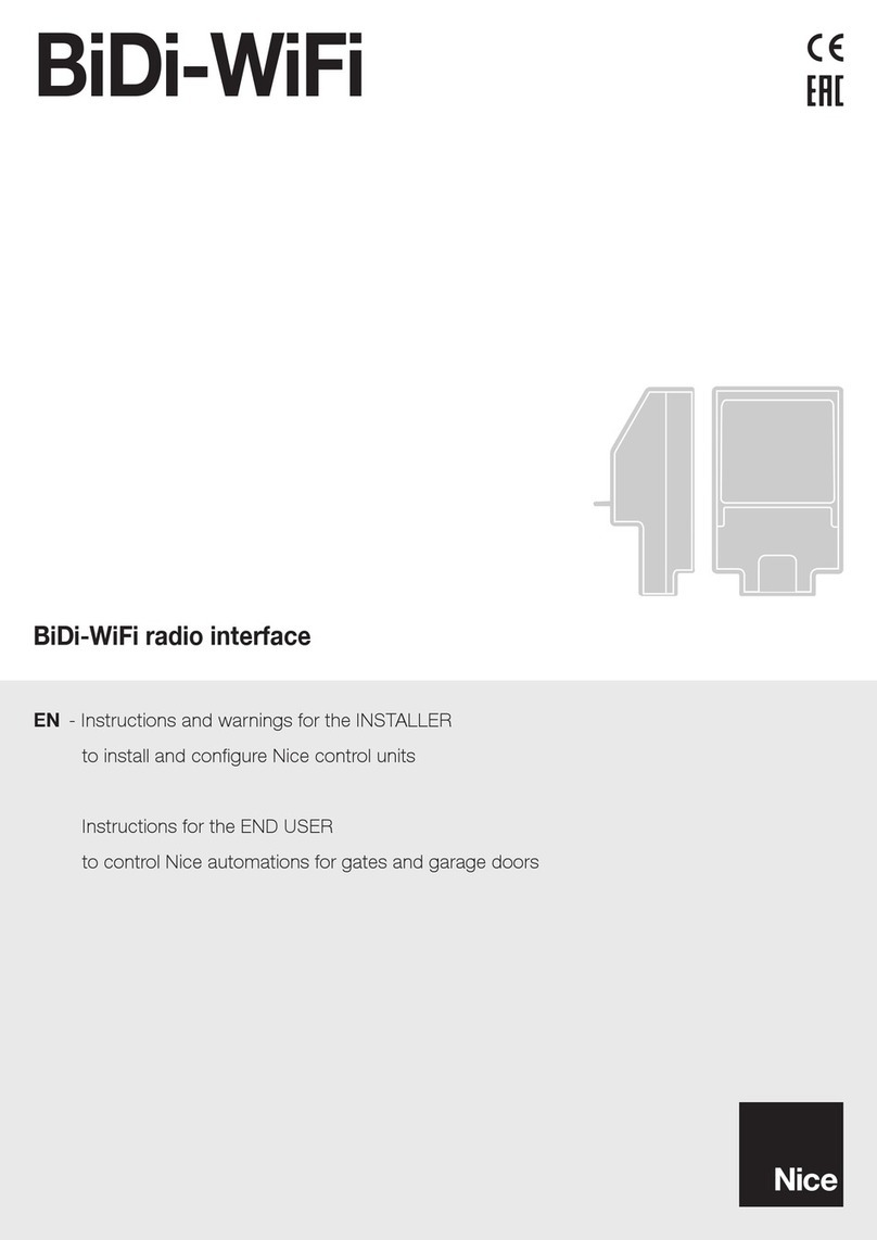Nice BiDi-WiFi Product manual