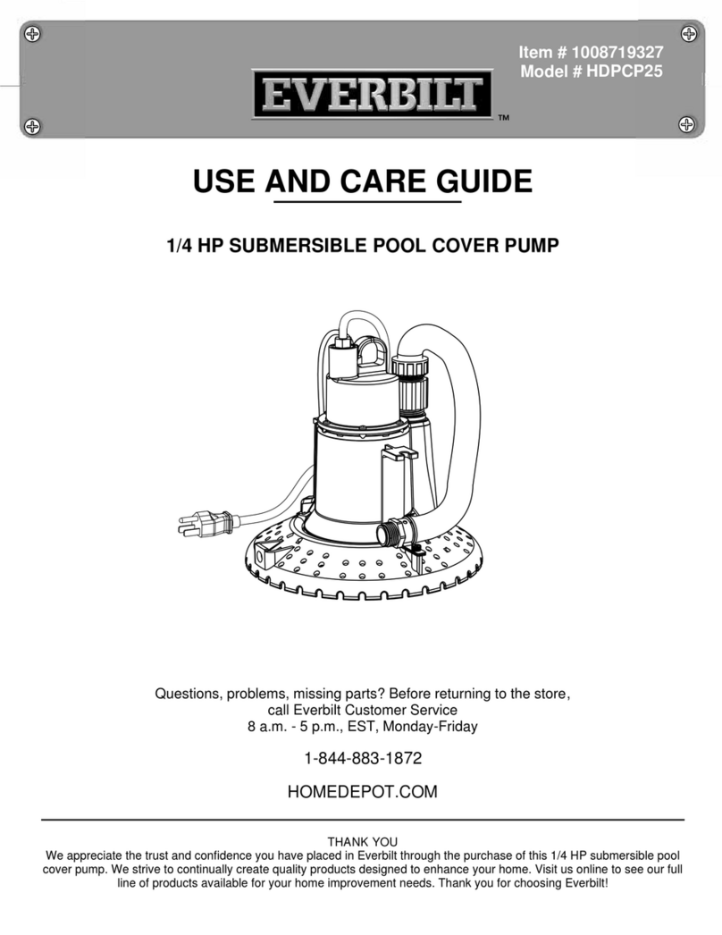 Everbilt HDPCP25 Use and care guide