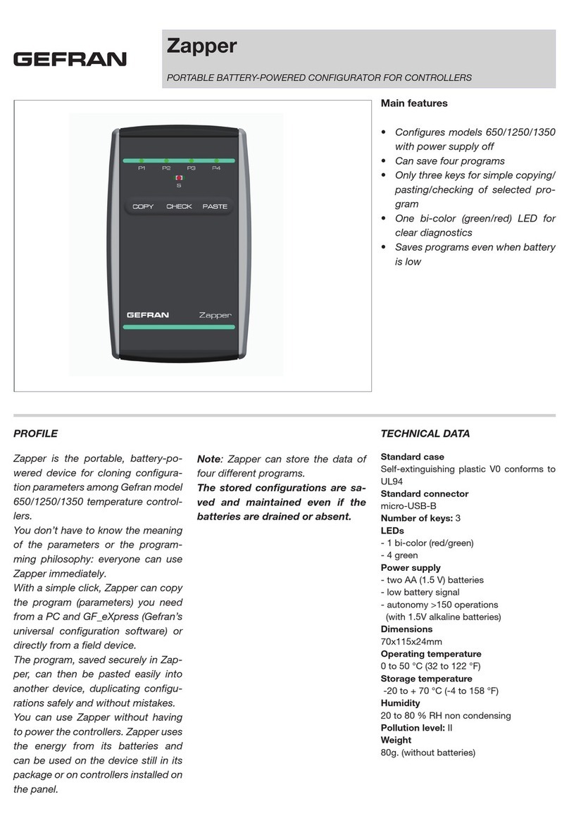 gefran Zapper User manual