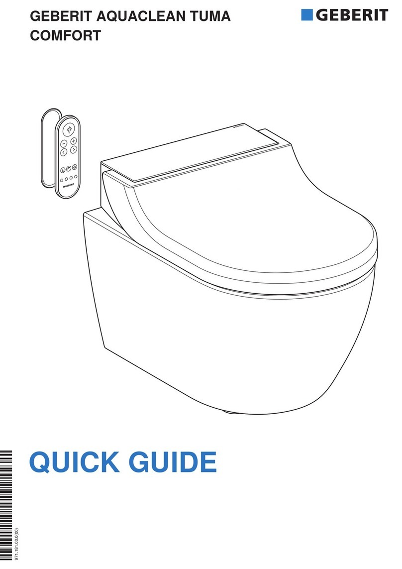Geberit AQUACLEAN TUMA COMFORT quick guide