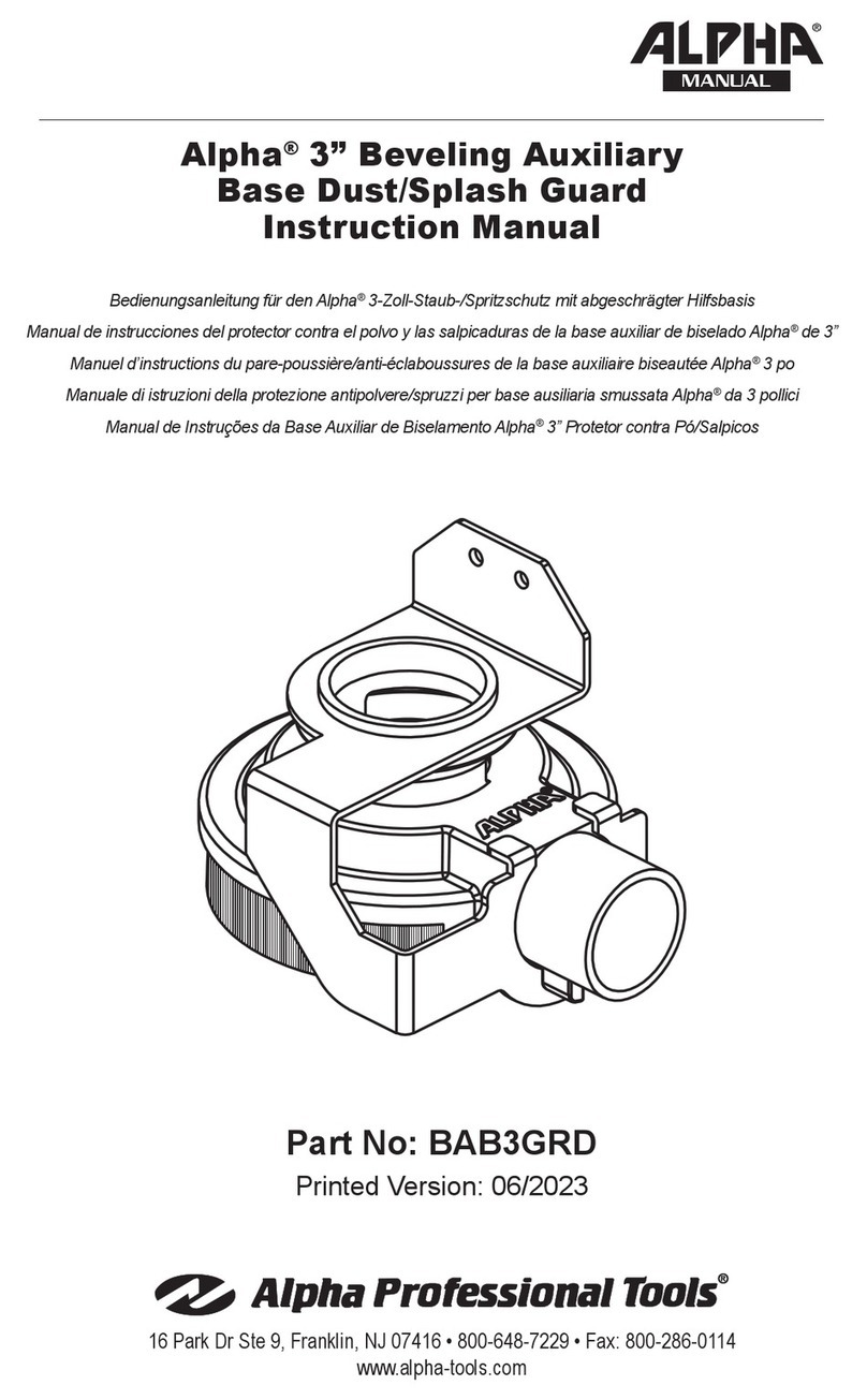 Alpha Professional Tools Alpha BAB3GRD instruction manual Alpha Professional Tools Alpha BAB3GRD instruction manual