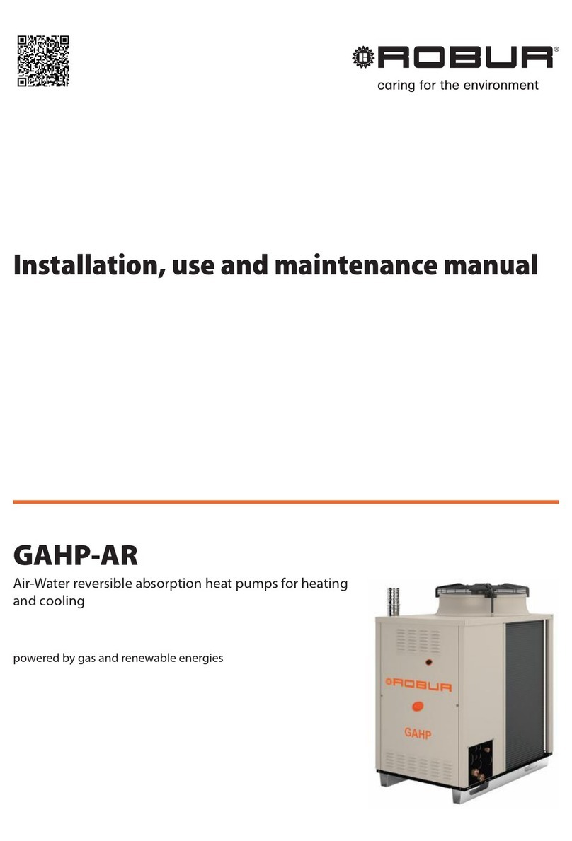 Robur GAHP-AR Instructions for installation, use and maintenance manual