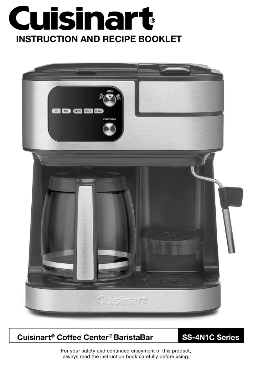 Cuisinart Coffee Center BaristaBar SS-4N1C Series User manual Cuisinart Coffee Center BaristaBar SS-4N1C Series User manual