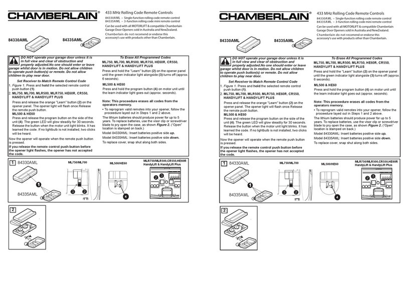 Chamberlain 84330AML User manual