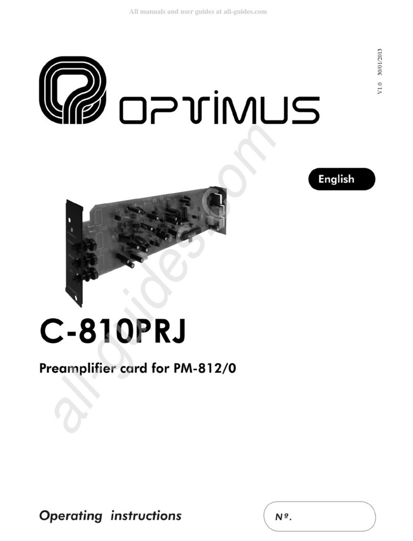 Optimus C-810PRJ operating instructions