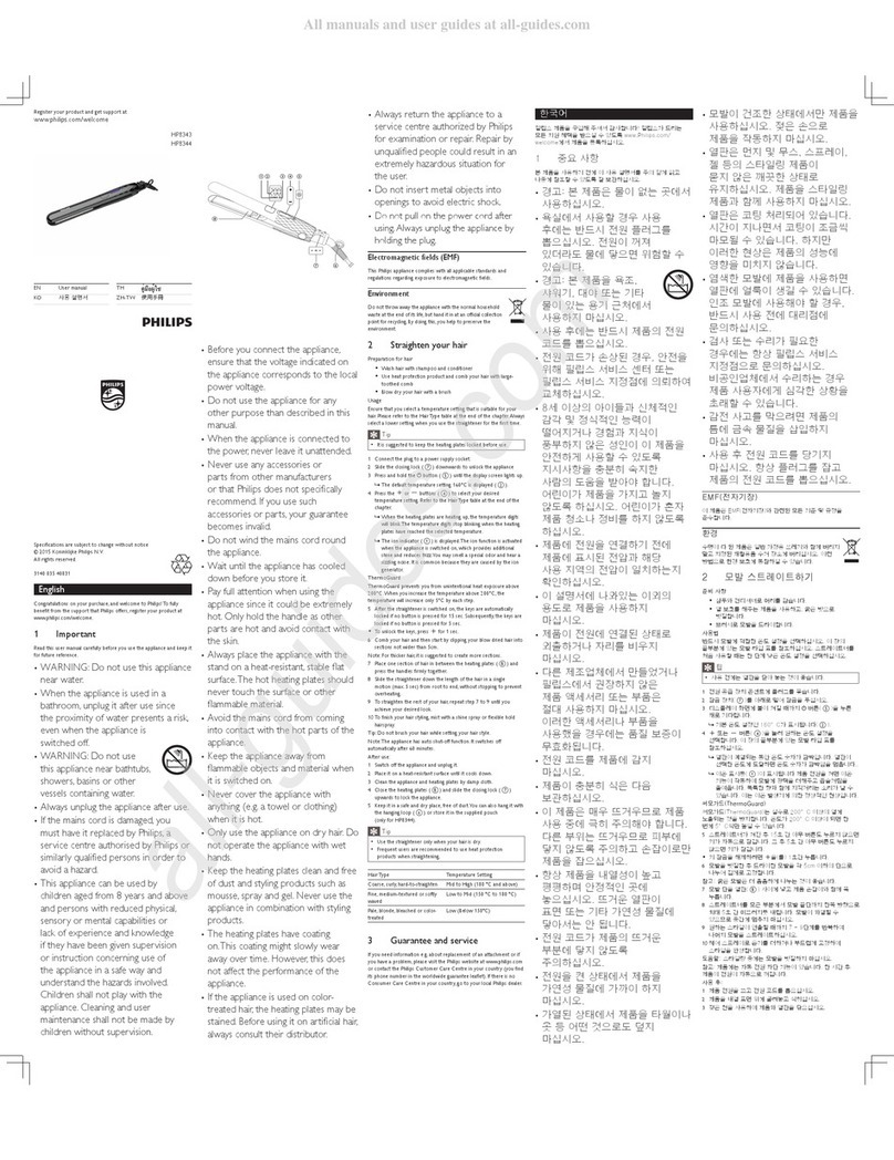 Philips HP8343 user manual