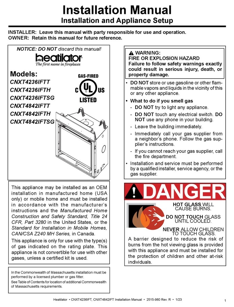Heatilator CNXT4236IFTH installation manual