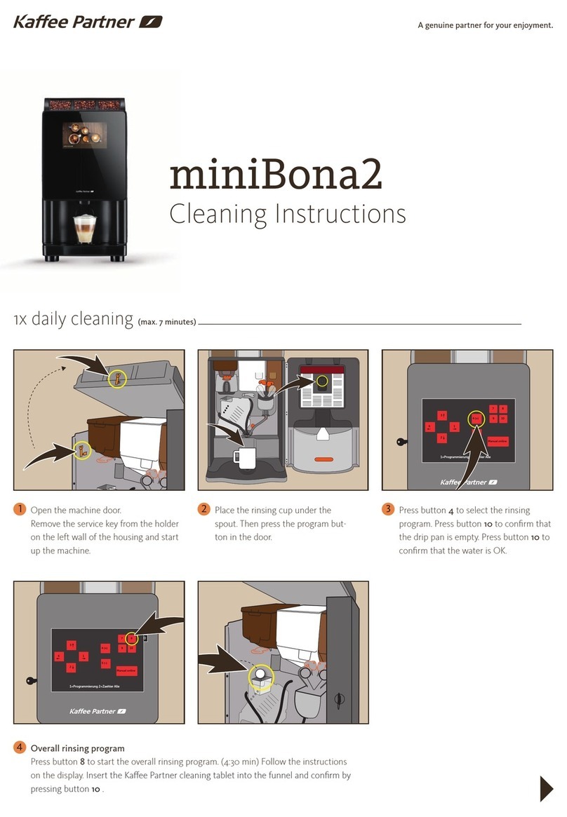 Kaffee Partner miniBona2 Cleaning instructions Kaffee Partner miniBona2 Cleaning instructions