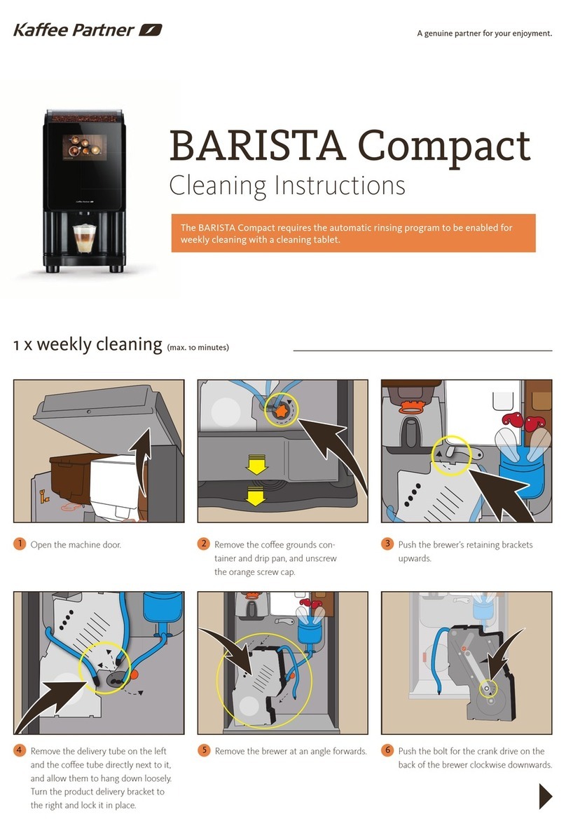 Kaffee Partner BARISTA Compact Cleaning instructions Kaffee Partner BARISTA Compact Cleaning instructions