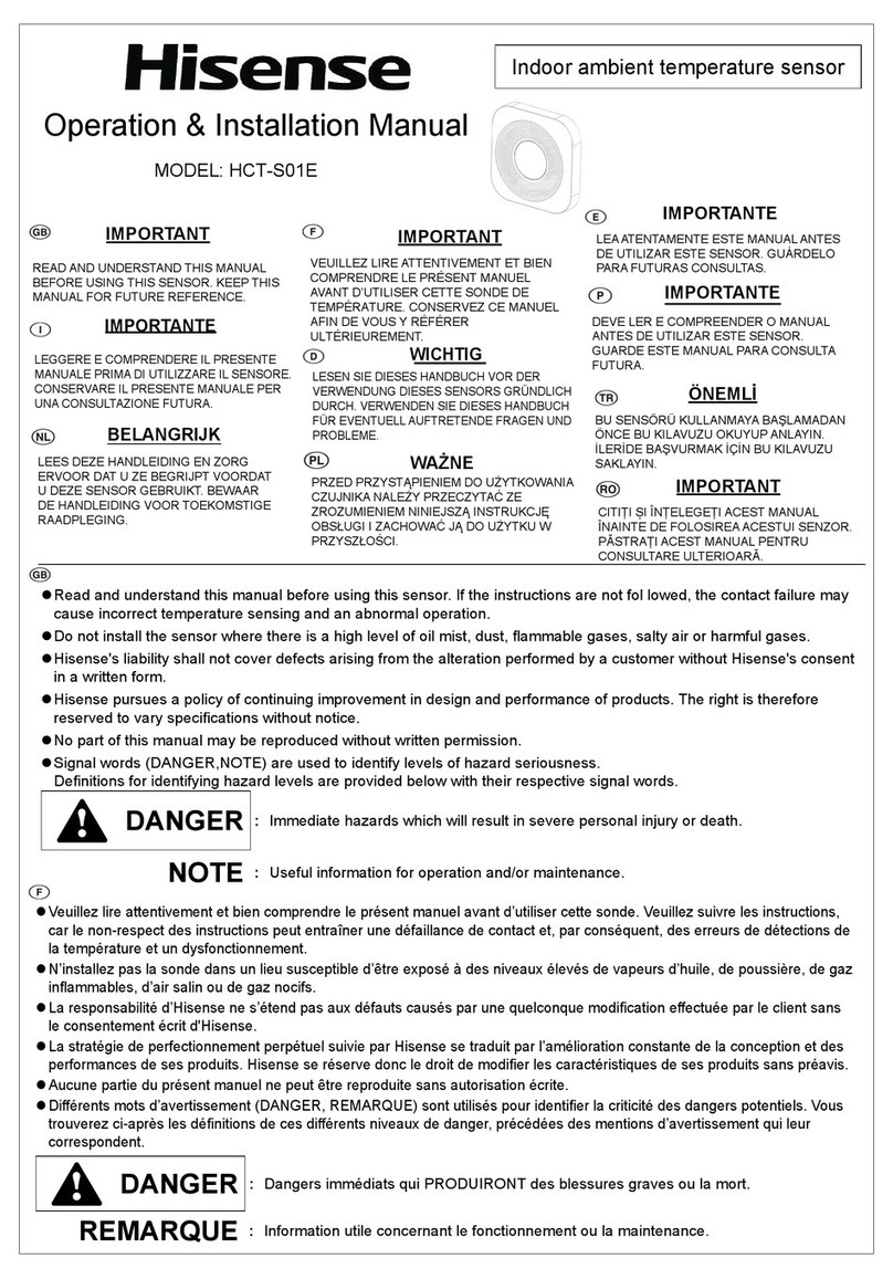 Hisense HCT-S01E Operation & installation manual