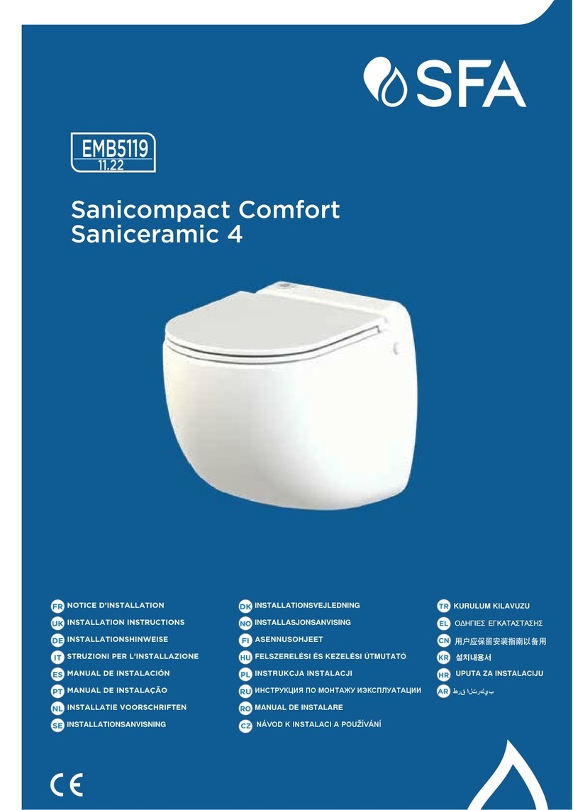 SFA Sanicompact Comfort Saniceramic 4 installation instructions