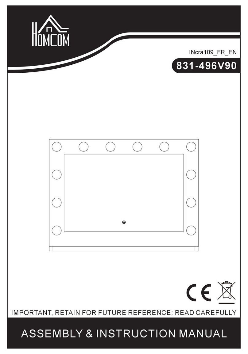 HOMCOM 831-496V90 Installation guide HOMCOM 831-496V90 Installation guide