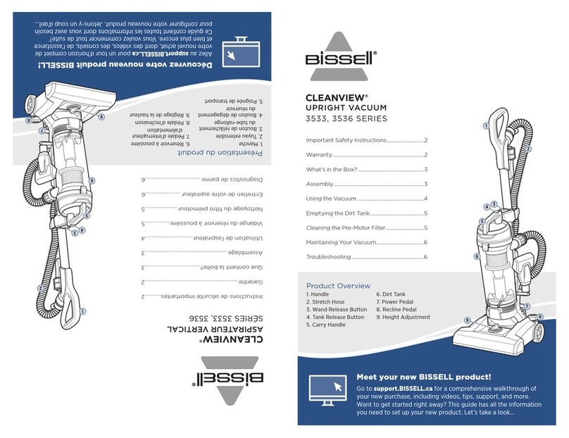 Bissell CLEANVIEW 3533 Series quick start guide