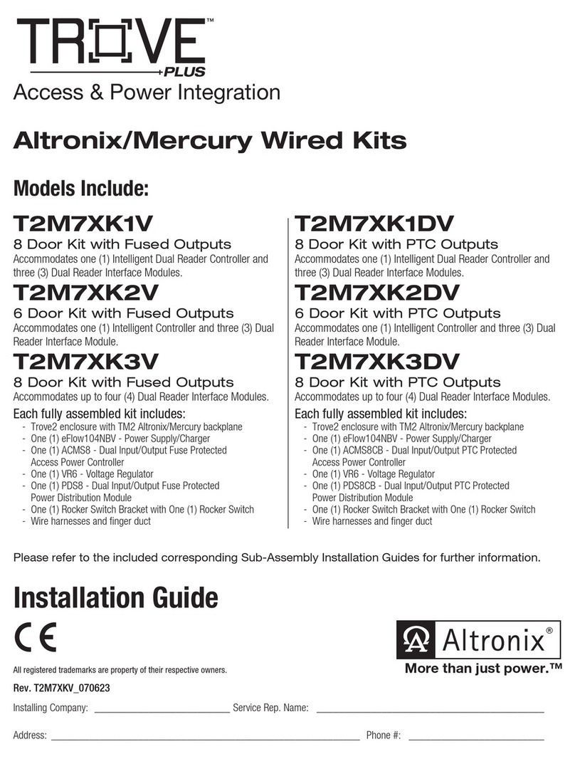 Altronix TROVE PLUS T2M7XK1V User manual