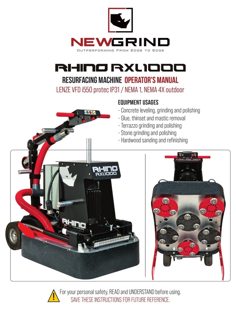 Newgrind Rhino RXL1000 Operator's manual