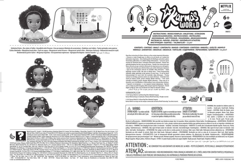 Mattel Karmas World HHD13 User manual Mattel Karmas World HHD13 User manual