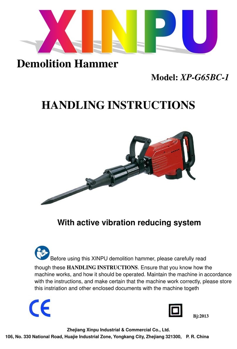 Xinpu XP-G65BC-1 Handling instructions