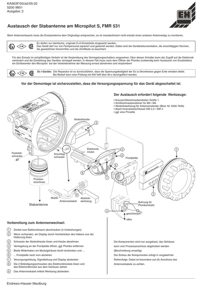 Endress+Hauser Micropilot S FMR531 manual