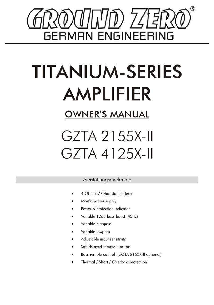 Ground Zero GZTA 2155X-II User manual