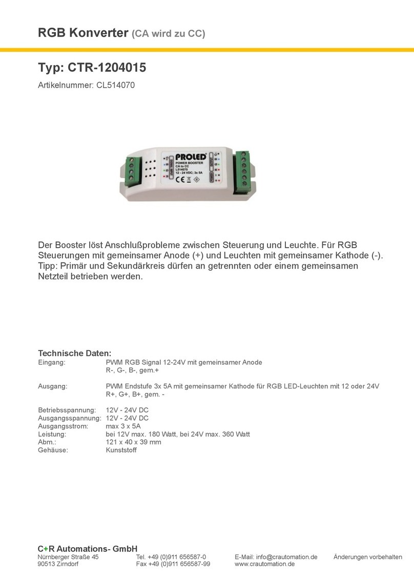 PROLED CTR-1204015 user manual