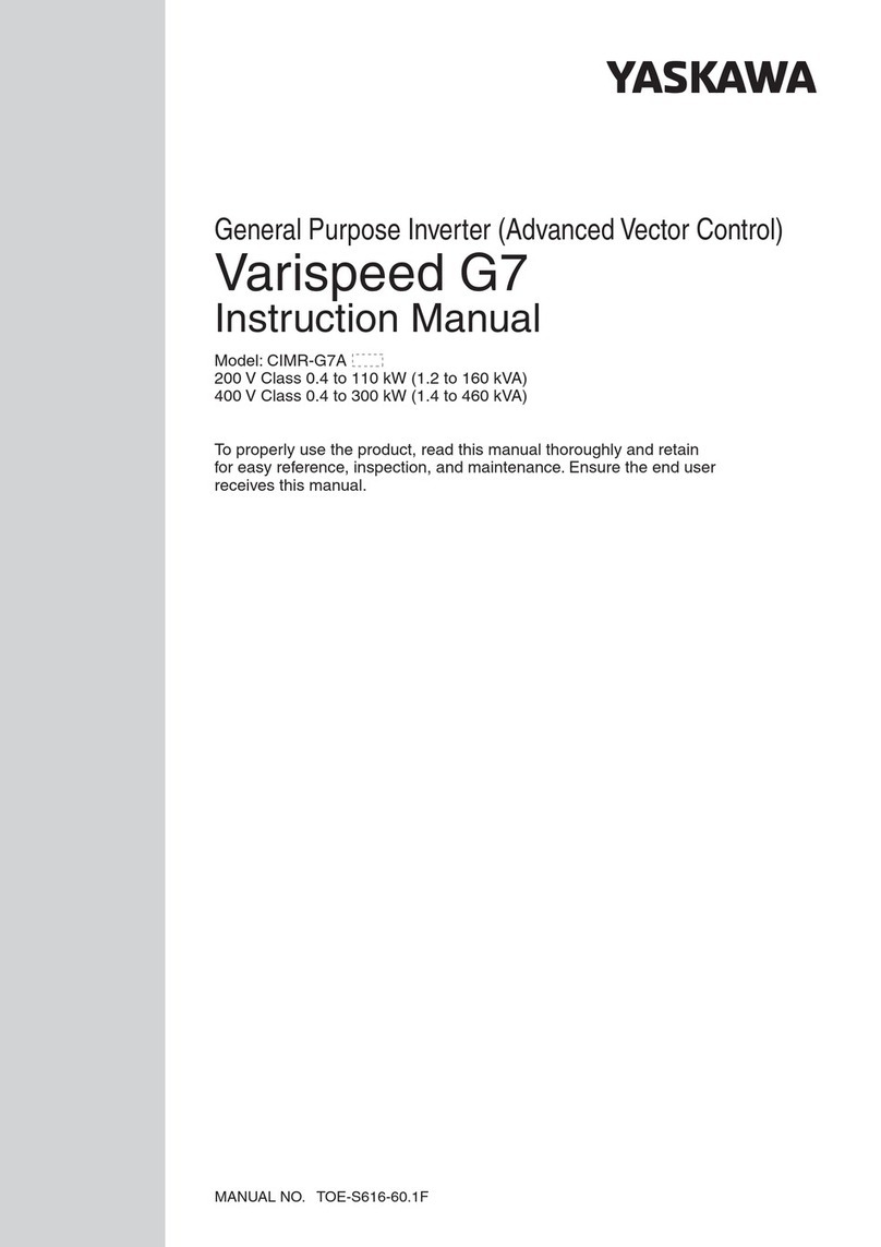 YASKAWA Varispeed G7 Series User manual YASKAWA Varispeed G7 Series User manual