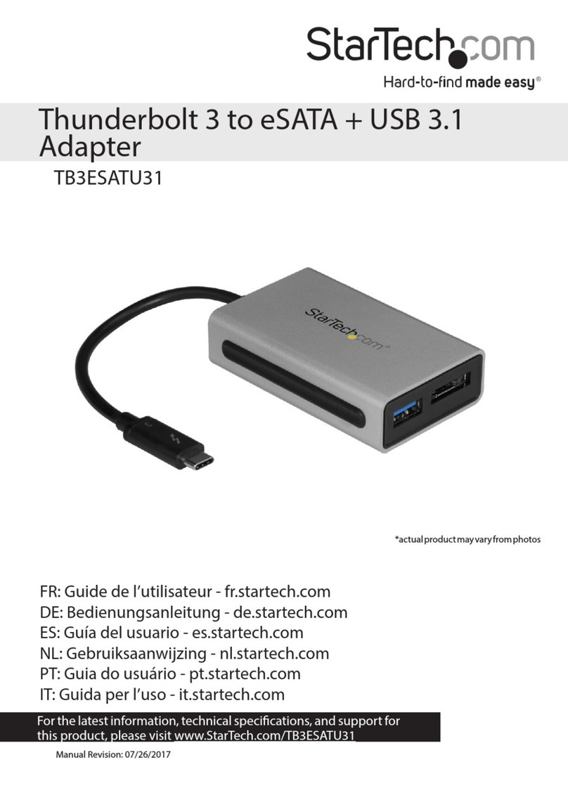 StarTech.com TB3ESATU31 User manual
