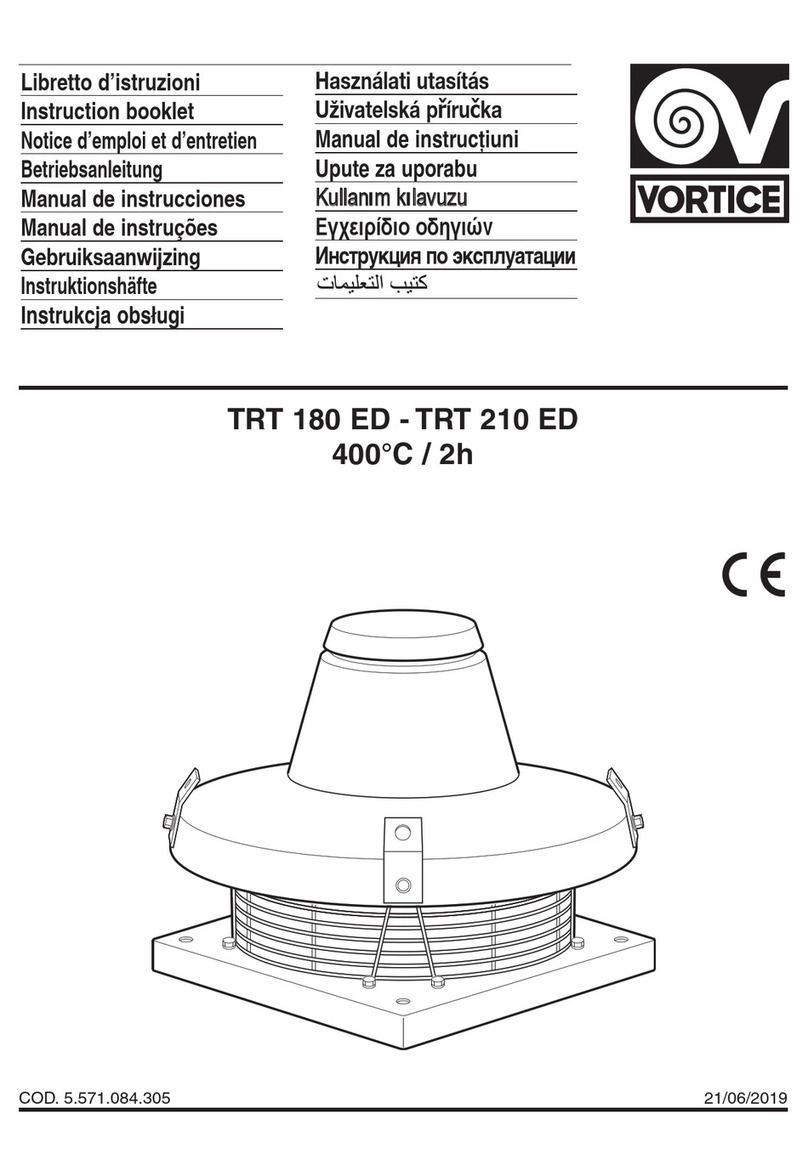 Vortice TRT 180 ED Instruction booklet